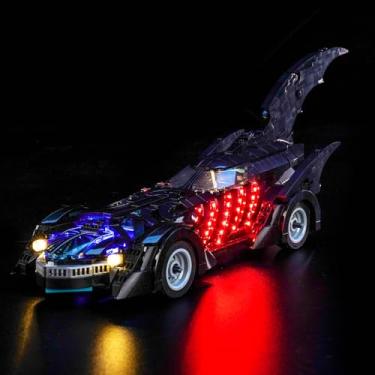 Imagem de LocoLee Kit de luz compatível com Lego 76304 Batman Forever Batmóvel – sem modelo apenas luz, acessórios de iluminação LED compatíveis com Lego Bat Eternity Batmóvel (versão padrão)