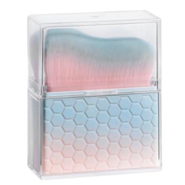 Imagem de BS-MALL Pincel profissional autobronzeador com capa contra poeira - Pincel de base de maquiagem multiuso para aplicação uniforme de loções, óleos de bronzeamento e base, os melhores pincéis de