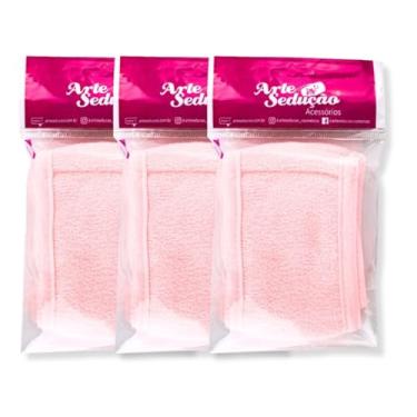 Imagem de Kit 3 Faixa de Cabelo Atoalhada Skincare Design Estética Spa