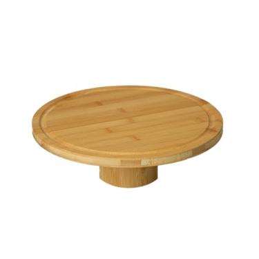 Imagem de PRATO PARA BOLO DE BAMBU COM PÉ