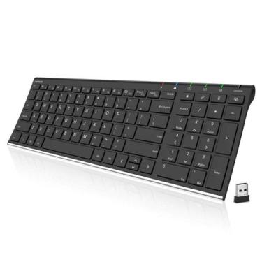 Imagem de Teclado sem fio Arteck Stainless Steel Ultra Slim com teclado numérico