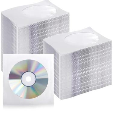 Imagem de Capas de CD e DVD, papel branco Fasmov, 1000 peças com janela