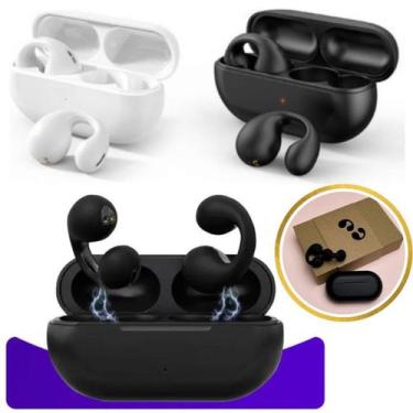 Imagem de Fone De Ouvido Ear-clip Bluetooth Por Condução Ossea Clipe Cor Preto -