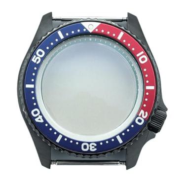 Imagem de FEIYASHI Relógio preto masculino de 42,5 mm, caixa de aço, bisel de cerâmica, vidro de safira para NH35 NH36/34, peças de relógio de coroa 3,8, NH35 NH34/36/38 Movimento + anel capítulo verde 10