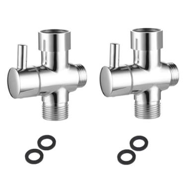 Imagem de Bidê T Adaptador T Bidê de vaso sanitário com válvula T de corte, adaptador 7/8 T ou conector T de água de 3 vias 15/16 e G1/2 para vaso sanitário à prova de vazamento (2 peças)