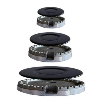 Imagem de Kit queimador + espalhador para cooktop tramontina 3 bocas - MDR DISTR
