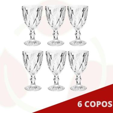 Imagem de 6 Taça Diamante Bico De Jaca 300ml Transparente - ECO'S, Diamante