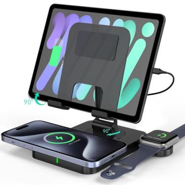 Imagem de Carregador sem fio Aukvite 3 em 1 para Apple iPhone 16 Pro Max/15/14/1