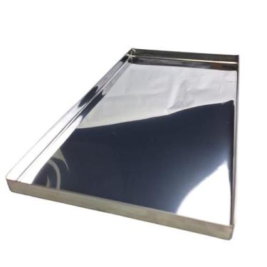 Imagem de BANDEJA CANTO LISO 25x2x45CM EM INOX BANDEJA PADARIA - NEWPAN