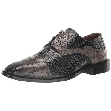 Imagem de STACY ADAMS Sapato Oxford masculino Tedesco, Cinza/preto, 9