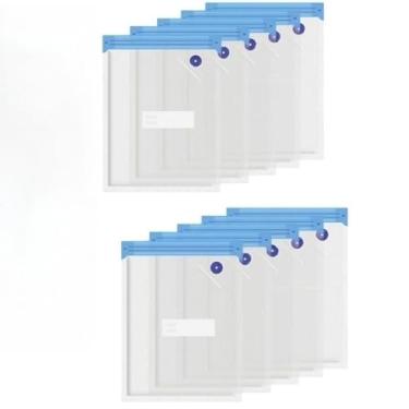 Imagem de Saco Ziplock Hermetico para Alimentos, Saquinho Ziplock com Fecho Duplo ou Ziper Slider para Armazenamento, Saco Zip Lock para Congelar Alimentos(6 SACOS P + 6 SACOS M)