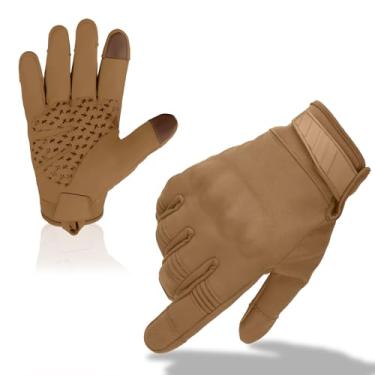 Imagem de Luvas táticas à prova d'água – Luvas de trabalho antiderrapantes com tela sensível ao toque, palma reforçada com aderência antiderrapante, isolamento térmico, para motocicleta, caça, luvas de airsoft