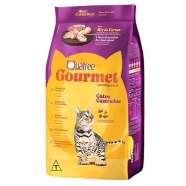 Imagem de Ração Quatree Gourmet Gatos Castrados Mix de Carnes 10,1kg - GRANVITA