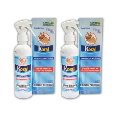 Imagem de Antipulgas Carrapatos Para Casa Kit Spray 2UN Koral 240ml - RAWELL QUÍ