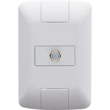Imagem de Conjunto 4x2 com 1 Tomada TV/SAT Aria Branco - 57241017 - TRAMONTINA