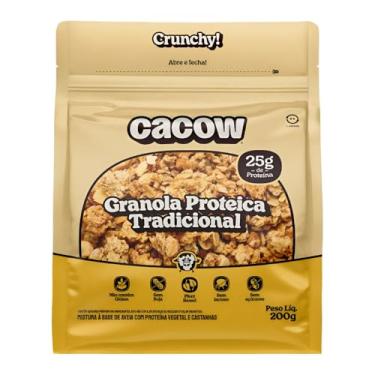 Imagem de CACOW Granola Proteica | Fonte de Proteína Zero Açúcar Sem Glúten e Sem Lactose Vegano | Pacote 200g (Tradicional)