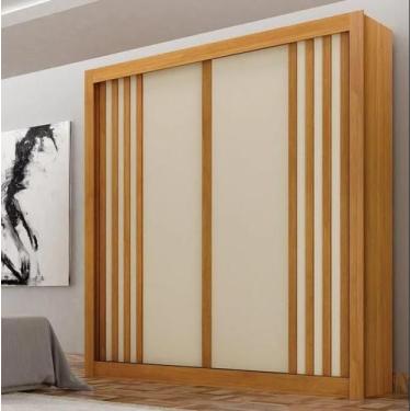 Imagem de Guarda Roupa Milano 100%MDF 2 Pts Cinamomo/Off - Leifer - Leifer Móvei