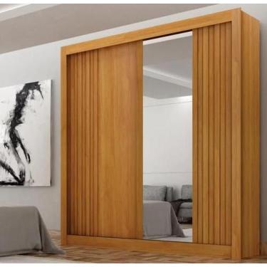 Imagem de Guarda Roupa Milano 2 Pts Com Espelho Cinamomo - Leifer - Leifer Móvei