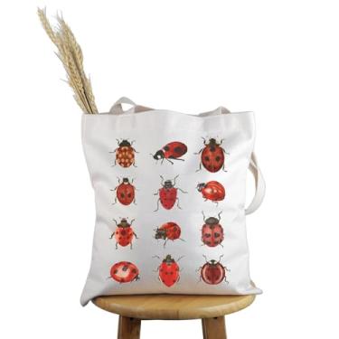 Imagem de PWHAOO Ladybug Lover Gift Ladybug Tote Bag Ladybug Fan Handbag Who Loves Ladybug Gift, Joaninha T