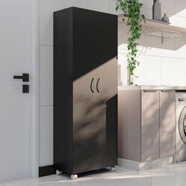 Imagem de Armário Multiuso Lavanderia 2 Portas 5 Prateleiras organizador Arezzo 