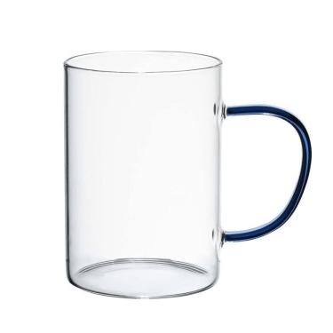 Imagem de Caneca Vidro Boro Com Alça Azul 200 Ml Mimo Style Tc22128