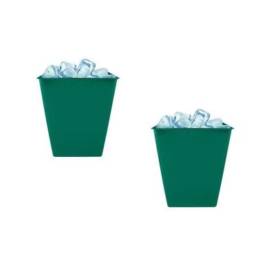 Imagem de Kit 2 Balde Gelo Verde 2,6L Plástico Premium