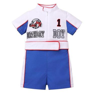 Imagem de Roupa de uma peça, macacão IMEKIS Baby Race Car 9-12M
