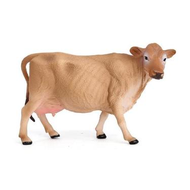 Imagem de Estatueta de vaca realista em PVC, modelo de animal de fazenda, brinqu