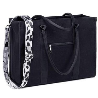 Imagem de Sacola para laptop BTOOP para mulheres, ombro de trabalho, lona de 15,