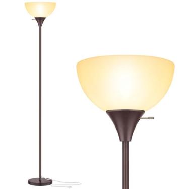 Imagem de Luminária de chão Coucrek 178cm LED White Shade Brown
