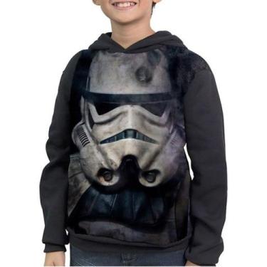 Imagem de Casaco Moletom Infantil Star Wars Stormtrooper - smoke, Preto, 4