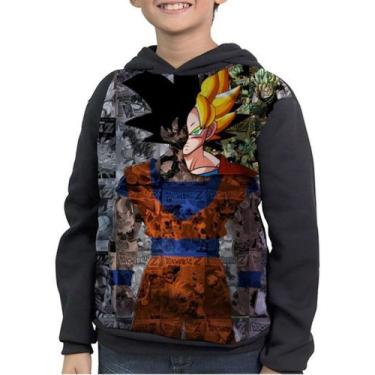 Imagem de Moletom Infantil Dragon Ball Goku Super Sayajin Full Print - smoke, Pr