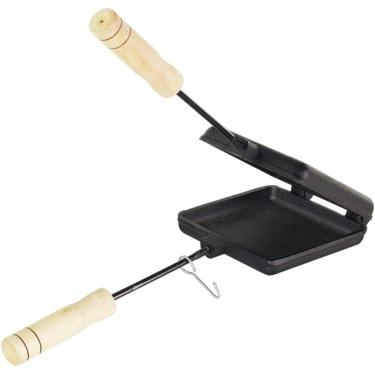 Imagem de Chapa Sanduicheira De Fogão Para Pão De Forma De Ferro Fundido - Santana