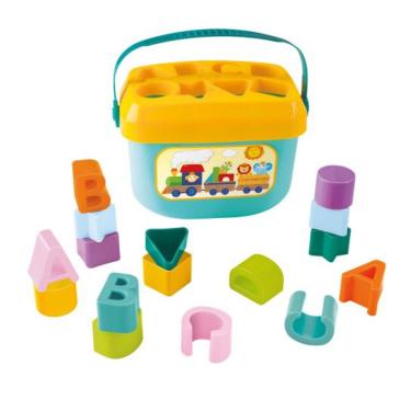 Imagem de Brinquedo Bebê Balde de Encaixar Educativo Unissex- Pimpolho