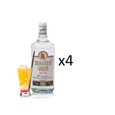 Imagem de Kit Gin Seagers Dry 980ml 4 unidades