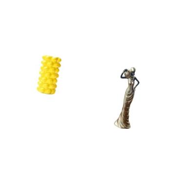 Imagem de Fenteer Vaso de Flores de Porcelana, Ornamento de Mesa com Escultura de Tribal Africana, Estatueta Vintage para Mesa, Sala de Estar, Quarto, Presente D