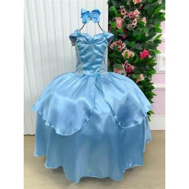 Imagem de Fantasia Infantil Menina Cinderela Festa Longa - Fabuloso Ateliê, 8