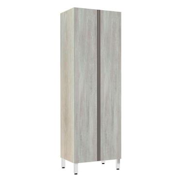 Imagem de Paneleiro 70Cm Duplo 2 Portas Luci Legno Crema Com Concreto