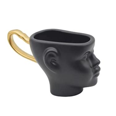 Imagem de Caneca de café de cerâmica com cabeça humana fofa | Copos de chocolate quente para festa de Halloween para crianças | Caneca de de arte moderna | Capacidade de 200 ml | Perfeita para