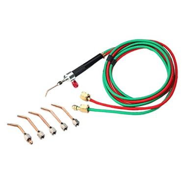 Imagem de Xiaojikuaipao Mini ferramenta de solda de solda a gás com temperatura máxima de 1700 ºC, ideal para liga de ouro/prata/estanho, 18,5 x 13,7 x 4,9 cm, para joalheiros e artesãos