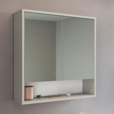 Imagem de Armário Espelheira de Banheiro 60cm com 2 Portas 1 Nicho Bari - Art in