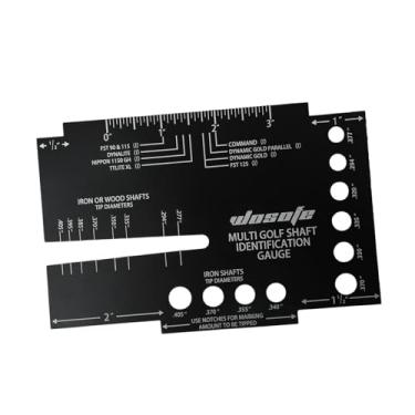 Imagem de YIJU Régua de identificação de ponta de tamanho de eixo de golfe, ferramenta de modelo, equipamento de medição multiuso, e conveniente
