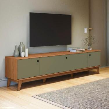 Imagem de Rack Kappesberg 3 Portas Canela Verde Frevo 218cm