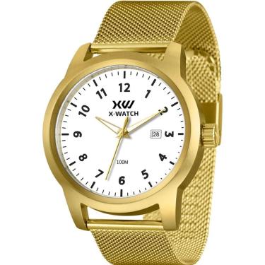 Imagem de Relógio X-Watch Masculino Ref: Xmgs1049 B2kx Casual Mesh Dourado