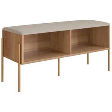 Imagem de Sapateira Banco 93cm Pes Metal Oslo Hanover - ARTESANO MÓVEIS