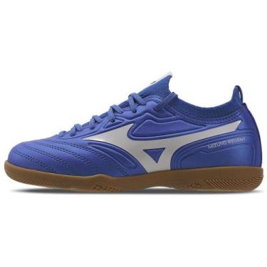 Imagem de Chuteira Futsal Mizuno Regent IN Junior, Azul, 36