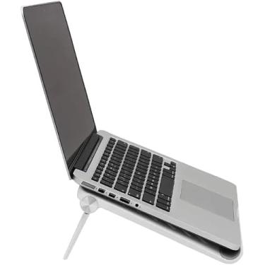 Imagem de Suporte para Laptop Ajustável e Ergonômico – Branco, Mesa e Escritório