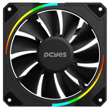 Imagem de Fan Cooler Ventoinha Gamer PCyes 120mm Sangue Frio 3 ARGB Black Vulcan