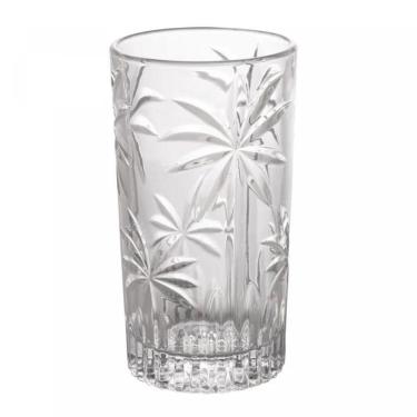 Imagem de Copo Alto Transparente Cristal Palm Tree 360ml Wolff