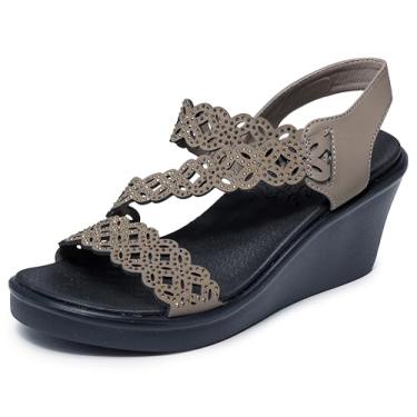 Imagem de Skechers Sandália feminina Rumble on-Sassier DayZ Wedge, Cinzento-acastan, 40